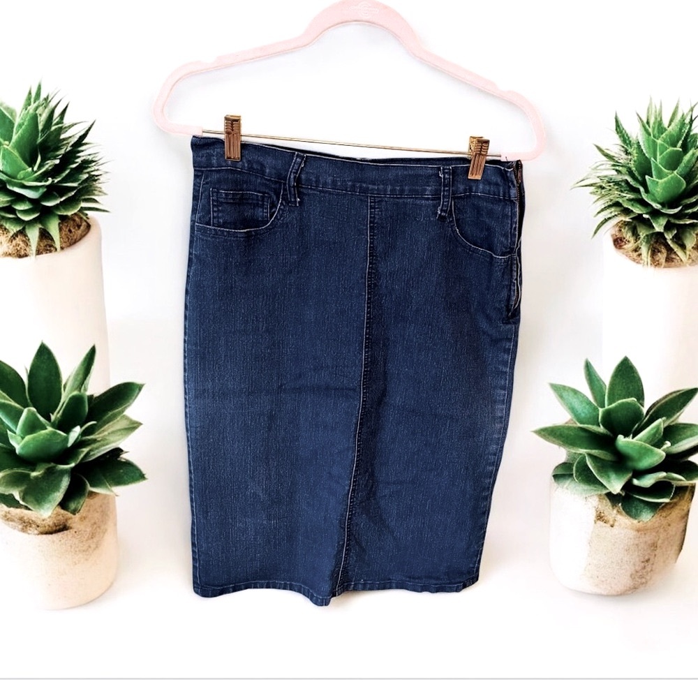Junee Denim Pencil Skirt